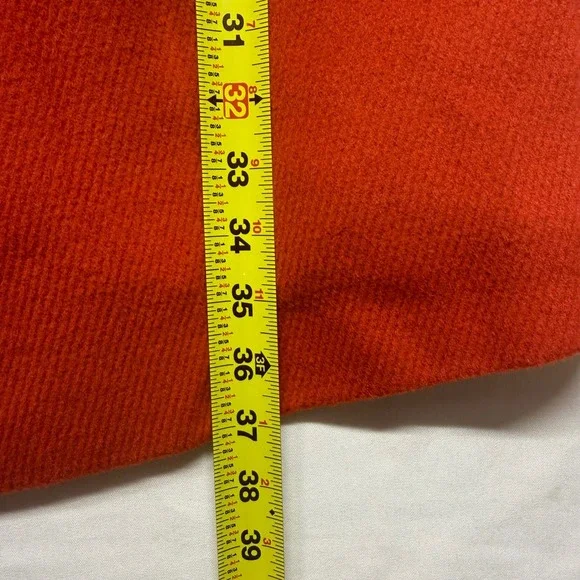 Talbots Wool Toggle Coat Hooded Orange Rust 14W Plus Duffle Jacket - Picture 10 of 12